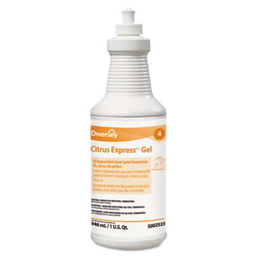 Diversey Citrus Express Gel Spotter  Citrus Scent  32 oz Squeeze Bottle  6 Carton (DVO95002523)