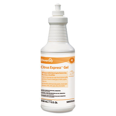 Diversey Citrus Express Gel Spotter  Citrus Scent  32 oz Squeeze Bottle  6 Carton (DVO95002523)