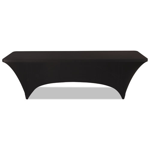 Iceberg Stretch-Fabric Table Cover  Polyester Spandex  30  x 96   Black (ICE16531)