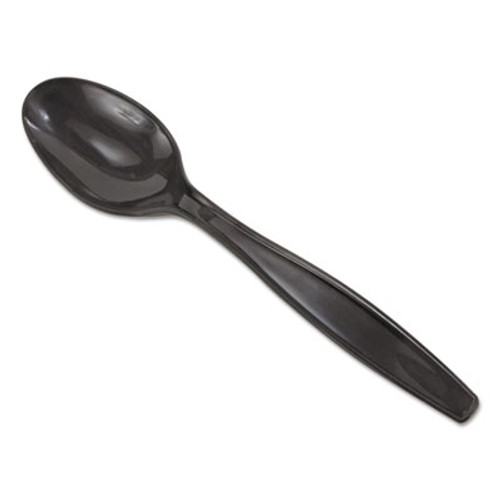 Dixie Individually Wrapped Heavyweight Utensils  Teaspoon  Black  1 000 Carton (DXEPTH53C)