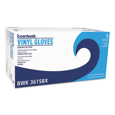Boardwalk Exam Vinyl Gloves  Clear  Small  3 3 5 mil  1000 Carton (BWK361SCT)