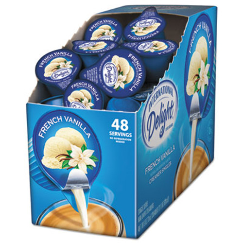 International Delight Flavored Liquid Non-Dairy Coffee Creamer  French Vanilla  0 4375 oz Cup  48 Box (ITD02282)