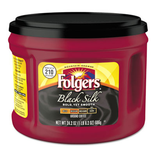Folgers Coffee  Black Silk  24 2 oz Canister  6 Carton (FOL20540CT)