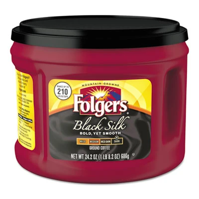 Folgers Coffee  Black Silk  24 2 oz Canister  6 Carton (FOL20540CT)