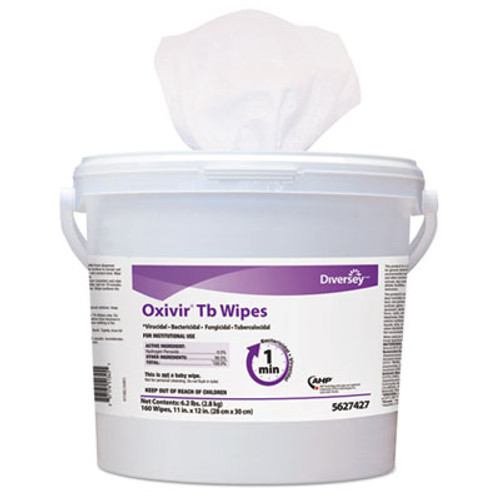 Diversey Oxivir TB Disinfectant Wipes  6 x 7  White  60 Canister  12 Canisters Carton (DVO5388471)