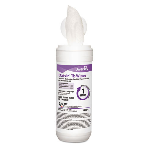 Diversey Oxivir TB Disinfectant Wipes  6 x 7  White  60 Canister  12 Canisters Carton (DVO5388471)