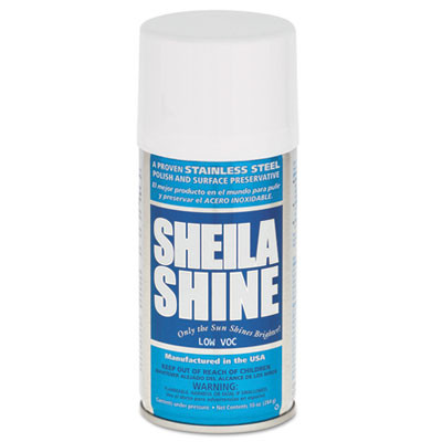Sheila Shine Low Voc Stainless Steel Cleaner   Polish  10 oz Can  12 Carton (SSISSCA10)