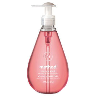 Method Gel Hand Wash  Pink Grapefruit  12 oz Pump  Bottle  6 Carton (MTH00039CT)
