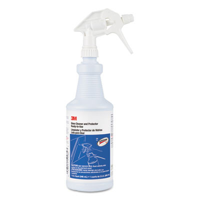 3M Ready-to-Use Glass Cleaner with Scotchgard  Apple  32 oz Spray Bottle  12 Ctn (MMM85788CT)