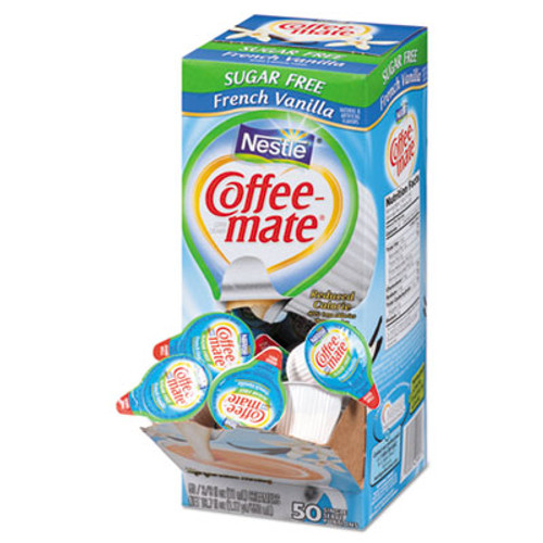 Coffee mate Liquid Coffee Creamer  Sugar-Free French Vanilla  0 38 oz Mini Cups  50 Box  4 Boxes Carton  200 Total Carton (NES91757CT)