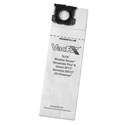 VacFX Vacuum Filter Bags Designed to Fit Windsor Sensor S S2 XP Veramatic Plus  100 CT (APCVFXW15300310)
