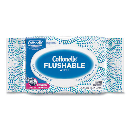 Cottonelle Fresh Care Flushable Cleansing Cloths  White  3 73 x 5 5  84 Pack  8 Pk Ctn (KCC35970CT)