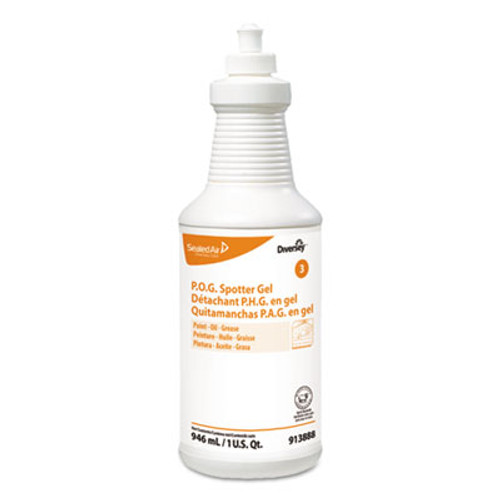 Diversey Paint  Oil and Grease Spotter Gel  Fruity Scent  32 oz Squeeze Bottle  6 Carton (DVO913888)