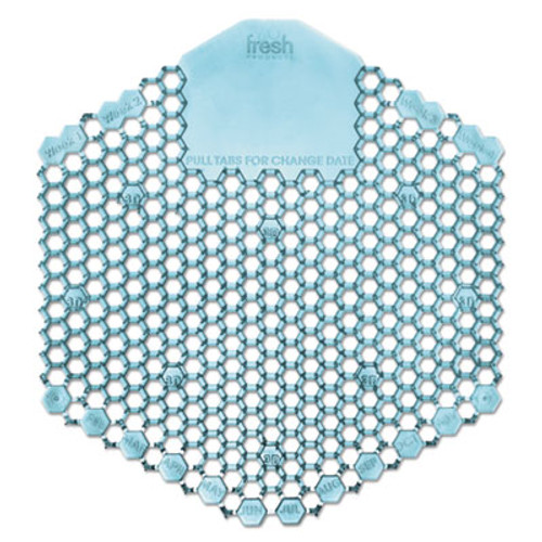 Fresh Products Wave 3D Urinal Deodorizer Screen  Blue  Ocean Mist Fragrance  60 Screens Carton (FRS3WDS60OMI)