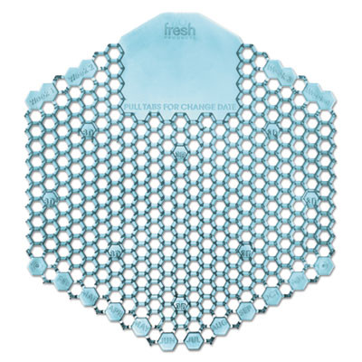 Fresh Products Wave 3D Urinal Deodorizer Screen  Blue  Ocean Mist Fragrance  60 Screens Carton (FRS3WDS60OMI)
