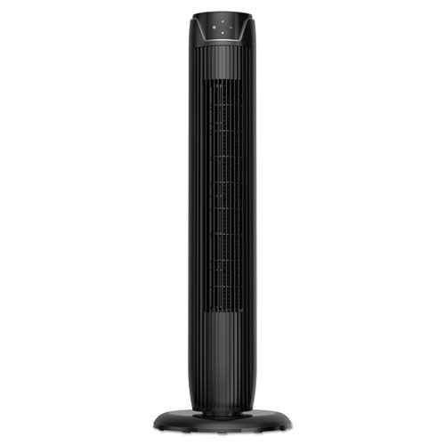 Alera 36  3-Speed Oscillating Tower Fan with Remote Control  Plastic  Black (ALEFAN363)