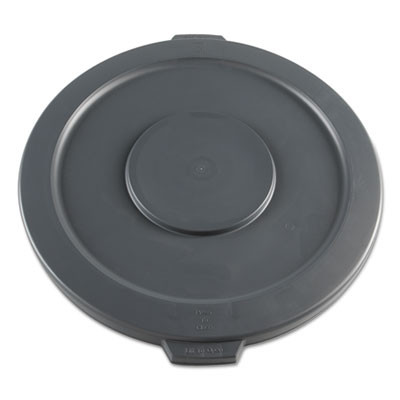 Boardwalk Lids for 32 gal Waste Receptacle  Flat-Top  Round  Plastic  Gray (BWK32GLWRLIDG)