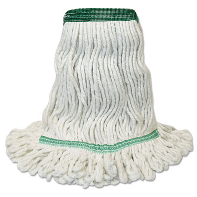 Boardwalk Mop Head  Premium Standard Head  Cotton Rayon Fiber  Medium  White (BWK502WHNB)