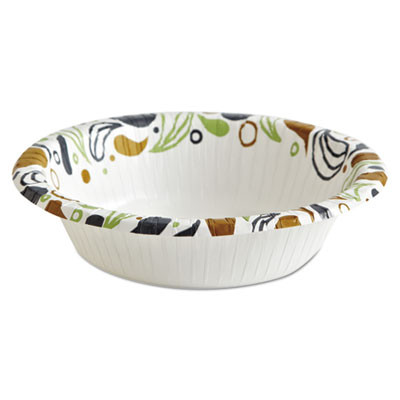 Boardwalk Deerfield Printed Paper Bowl  12 oz  Coated Soak Proof  125 Bowls Pack  8 Pks Ct (BWKDEER12BOWL)