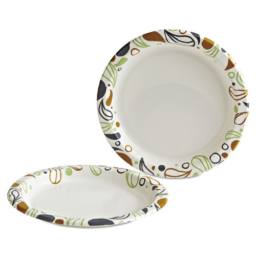 Boardwalk Deerfield Printed Paper Plates  9  Dia Coated Soak Proof 125 Plates Pk  8 Pks Ct (BWKDEER9PLT)