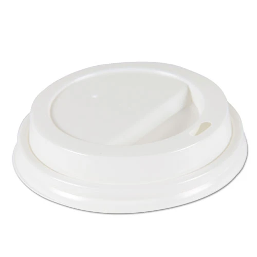 Boardwalk Deerfield Hot Cup Lids for 10oz - 20oz Cups  White  Plastic  50 PK  20 PK Carton (BWKDEERHLIDW)