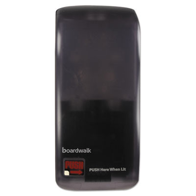 Boardwalk Rely Hybrid Liquid Soap and Hand Sanitizer Dispenser  900 mL  5 5  x 4  x 12    Black (BWKSH900SBBW)
