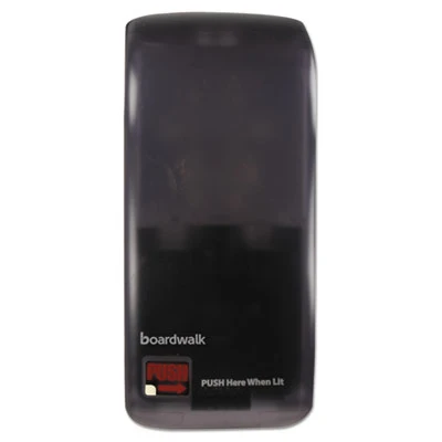 Boardwalk Rely Hybrid Liquid Soap and Hand Sanitizer Dispenser  900 mL  5 5  x 4  x 12    Black (BWKSH900SBBW)