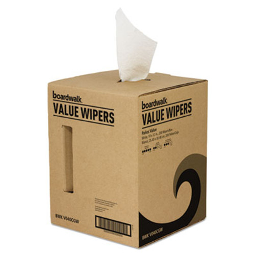 Boardwalk DRC Wipers  White  10 x 12  Centerpull  200 Box (BWKV040CGW)