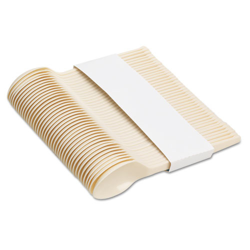 Dixie SmartStock Plastic Cutlery Refill  Spoons  6   Series-O Mediumweight Bio-Blend  Beige  40 Pack  24 Packs Carton (DXESSS11B)