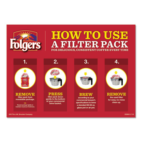 Folgers Coffee Filter Packs  100  Colombian  1 4 oz Pack  40 Carton (FOL10107)