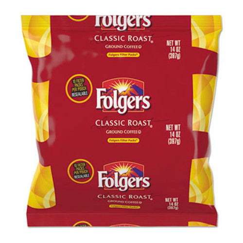 Folgers Coffee Filter Packs  Classic Roast  1 4 oz Pack  40 Carton (FOL10117)