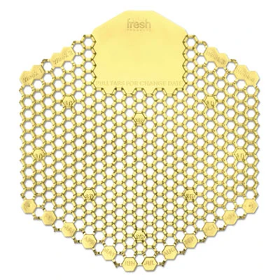 Fresh Products Wave 3D Urinal Deodorizer Screen  Yellow  Citrus  10 Box (FRS3WDS60CITBX)