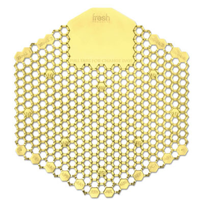 Fresh Products Wave 3D Urinal Deodorizer Screen  Yellow  Citrus  10 Box (FRS3WDS60CITBX)
