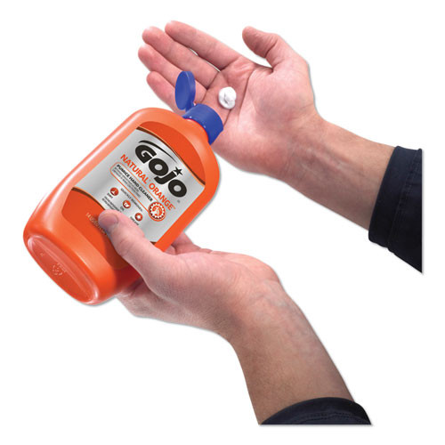 GOJO NATURAL ORANGE Pumice Hand Cleaner  Citrus  14 oz Bottle  12 Carton (GOJ095712CT)