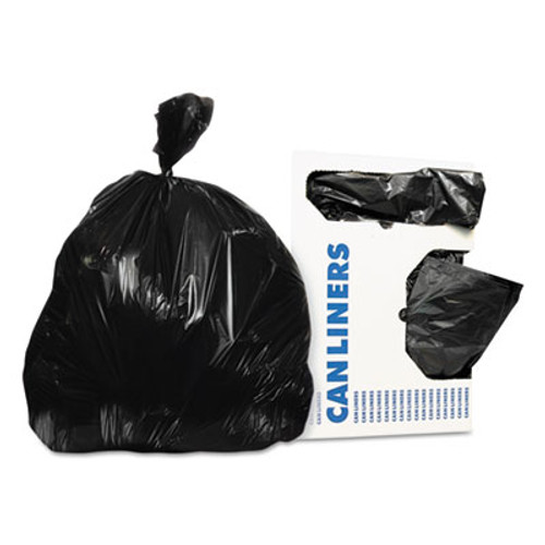 Heritage Linear Low-Density Can Liners  56 gal  0 9 mil  43  x 47   Black  100 Carton (HERH8647TK)