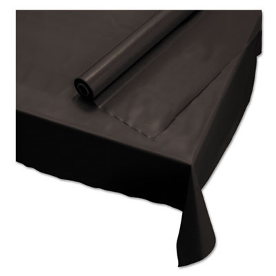 Hoffmaster Plastic Roll Tablecover  40  x 100 ft  Black (HFM113003)