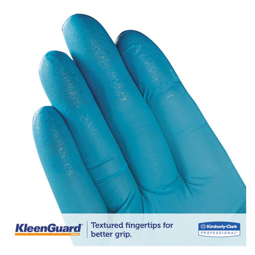 KleenGuard G10 Nitrile Gloves  Powder-Free  Blue  242mm Length  Large  100 Box  10 Boxes CT (KCC57373CT)