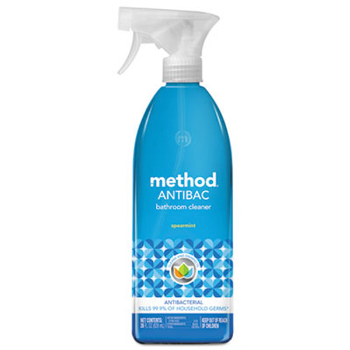 Method Antibacterial Spray  Bathroom  Spearmint  28 oz Bottle  8 Carton (MTH01152CT)