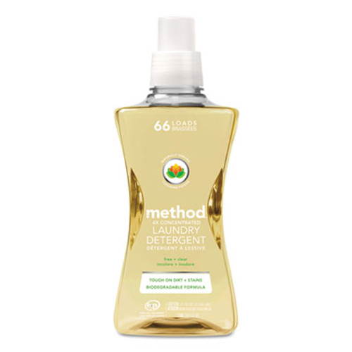 Method 4X Concentrated Laundry Detergent  Free   Clear  53 5 oz Bottle  4 Carton (MTH01491)