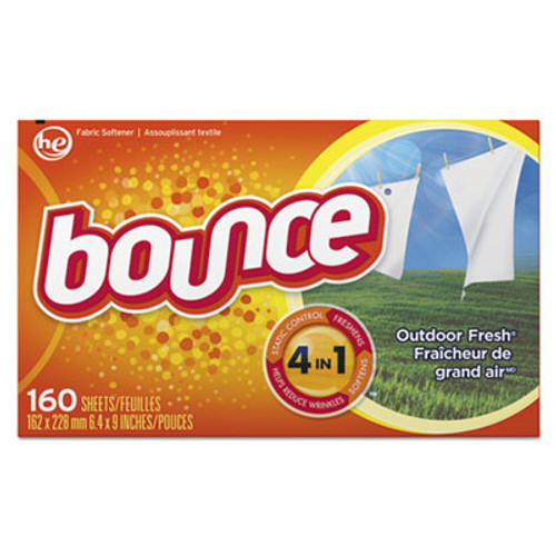Bounce Fabric Softener Sheets  Outdoor Fresh  160 Sheets Box (PGC80168BX)