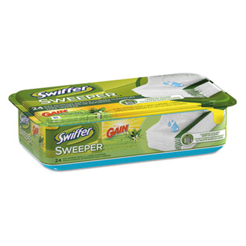 Swiffer Wet Refill Cloths  Gain Original Scent  White  8 x 10  24 Pack  6 Pack Carton (PGC95532CT)