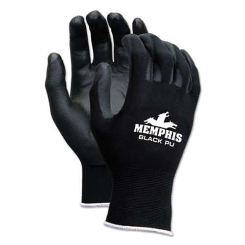 MCR Safety Economy PU Coated Work Gloves  Black  X-Large  1 Dozen (CRW9669XL)