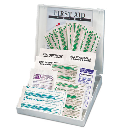 First Aid Only All-Purpose First Aid Kit  21 Pieces  4 3 4 x 3 x 1 2  Blue White (FAO110)