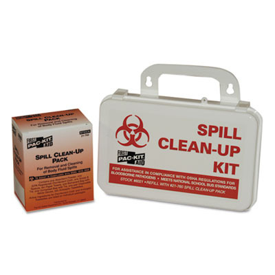 First Aid Only BBP Spill Cleanup Kit  7 1 2 x 4 1 2 x 2 3 4  White (FAO6021)