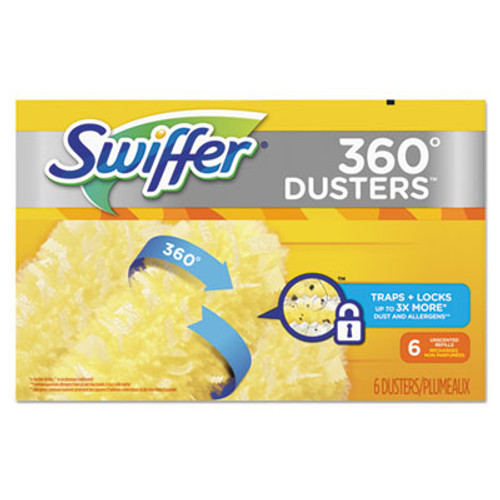 Swiffer Heavy Duty Dusters Refill  Dust Lock Fiber  Yellow  6 Box  4 Box Carton (PGC21620CT)