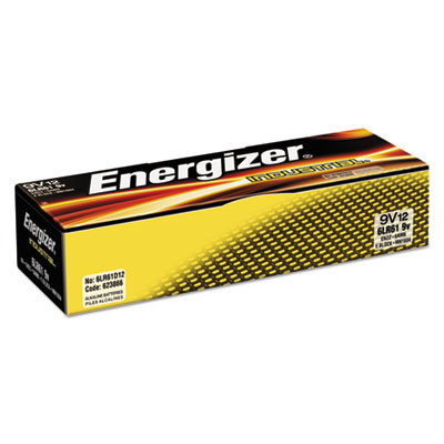 Energizer Industrial Alkaline 9V Batteries  12 Box (EVEEN22)