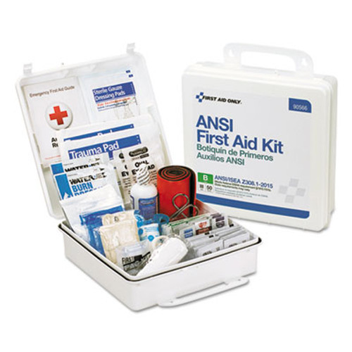 First Aid Only ANSI 2015 Compliant Class B Type III First Aid Kit for 50 People  199 Pieces (FAO90566)