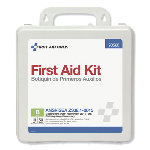 First Aid Only ANSI 2015 Compliant Class B Type III First Aid Kit for 50 People  199 Pieces (FAO90566)