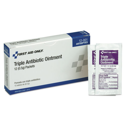PhysiciansCare by First Aid Only First Aid Kit Refill Triple Antibiotic Ointment  12 Box (FAO12001)