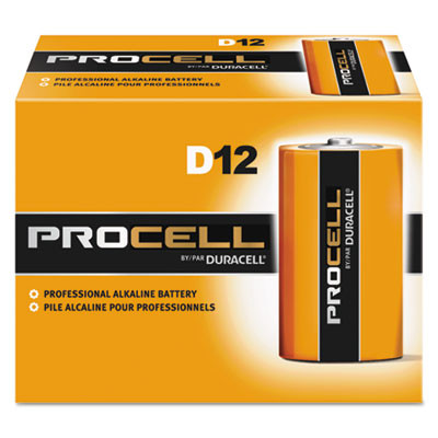 Duracell Procell Alkaline D Batteries  12 Box (DURPC1300)